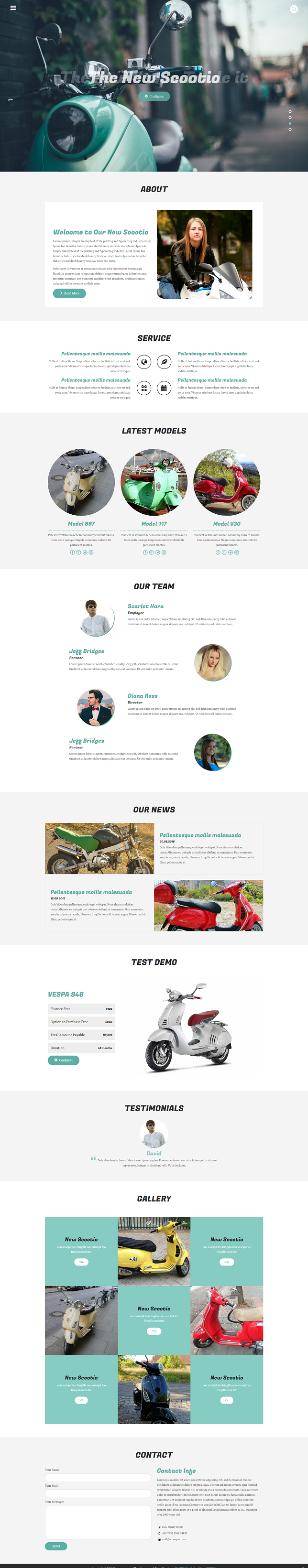 绿色HTML摩托车展示类网站模板