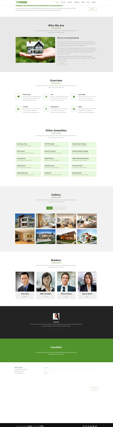 创新时尚建筑房地产商类网站模板