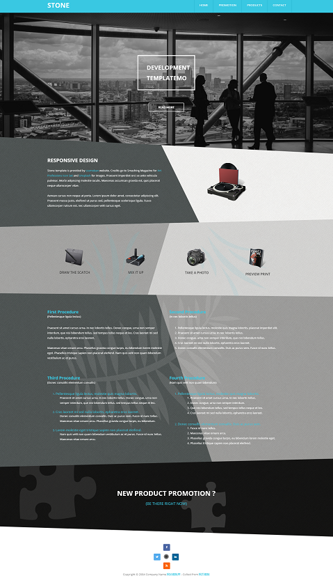 响应式黑白大气时尚建材企业网站模板