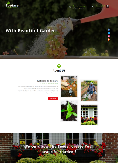 响应式宽屏企业花卉种植类网站模板