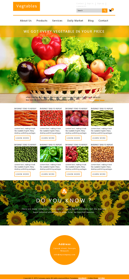 农业时令蔬菜菜园企业网站模板