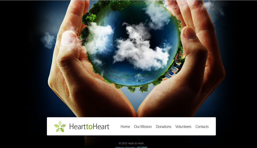 绿色环境保护地球交互宣传网站模板