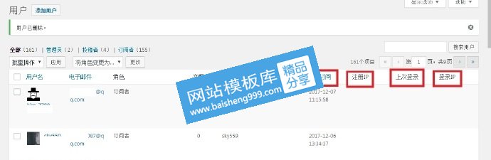 WordPress教程|后台增加会员注册日期和ip显示功能,第2张 WordPress教程|后台增加会员注册日期和ip显示功能,第2张